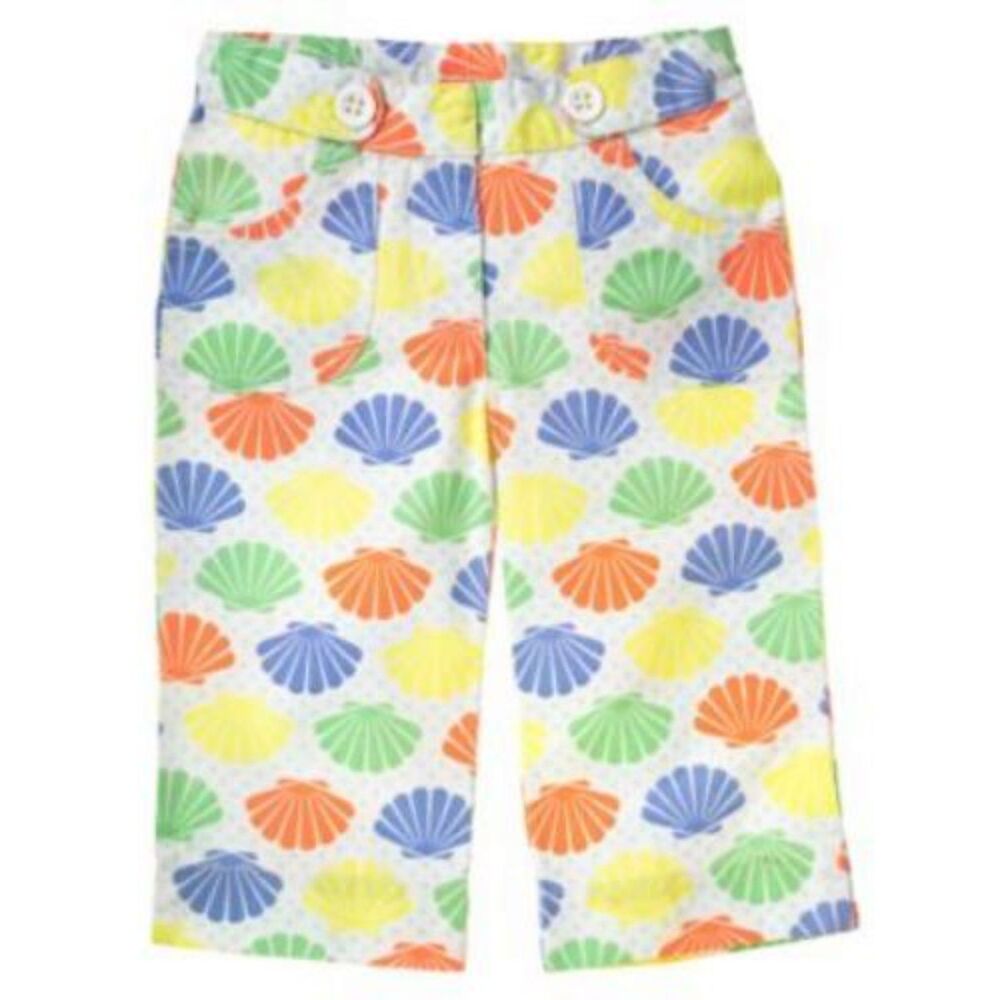 NEW Gymboree girls 4 6 Mermaid Magic seashell blue green yellow dot capri pants
